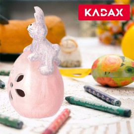 Kadax Easter decoration, ceramic Easter figures, Easter arrangement, miniature figures, colourful decorations, Easter bunny, decorative rabbit, Easter gift