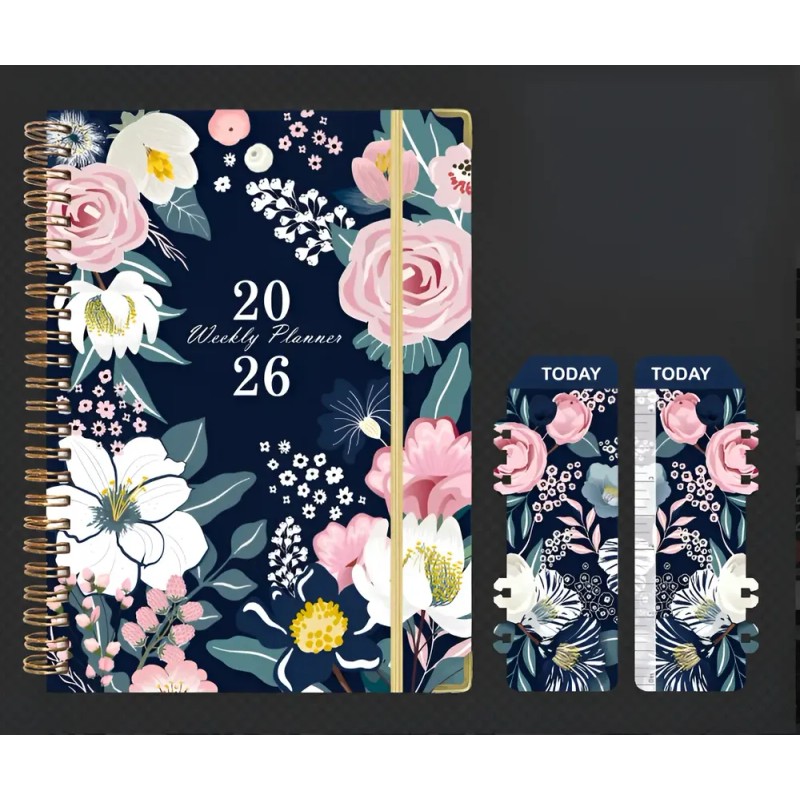 Agenda Diaria 2026 A5 con Espiral y Tapa Impermeable