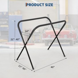 Portable Work Stand with 750 LBS Capacity, Folding Work Stand for Bumpers, Fenders & Hoods, Portable Work Bench for Garage & Shop