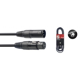 Stagg SDX5 5 m "1x 3pin XLR Female/1x 3 pin XLR Male" DMX Cable - Black