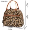 FlowFly Leopard Insulated Lunch Cooler Bag - Tote Organizer for