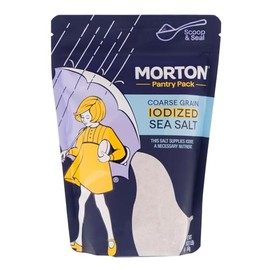 Morton Iodized Sea Salt Coarse 1lb., Resealable Pouch