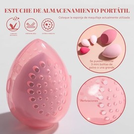 Brochas de Maquillaje Profesional 25 Piezas kit,Con 1 Soporte Para Brochas De Maquillaje,5 Puff Set Y 18 Piezas Brochas,Set de brochas cosméticas multifunction,Regalos de Navidad(Rosa)