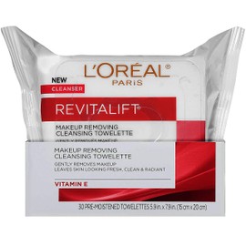 Loreal Revitalift Wet Cleansing Towelettes 30 Count (3 Pack)