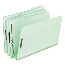 Pendaflex 17182 Pressboard Folders, 2 Fasteners, 3" Expansion, 1/3 Tab, Letter, Green (Box of 25)