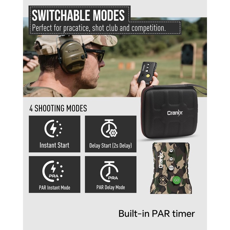 Professional Shot Timer for Shooting Competition, 0.01s Precision Tactical Training