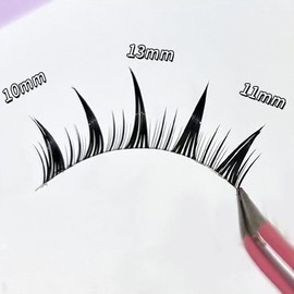 False Eyelashes, Natural, 5 Pairs Popular Transparent Axis Soft Core Ultra Lightweight Soft Handmade Actress Eyelashes Cosplay Makeup False Eyelashes (K-36)