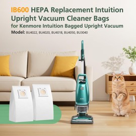 16Pack IB600 HEPA Vacuum Bags for Kenmore Intuition Upright Vacuum Cleaner BU4022, BU4020, BU4018, BU4050, BU3040,White