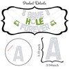SJcysrilla Same Hole Forever Banner, Golf Bachelor Party Decorations, Silver