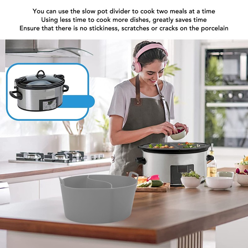 Slow Cooker Liner Food Grade Silicone Leakage Proof Reusable Heat