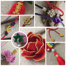 5Pcs Silver Twine String 0.2mm*20m Metallic String Polyester Sewing Thread for DIY Embroidery Sewing Projects