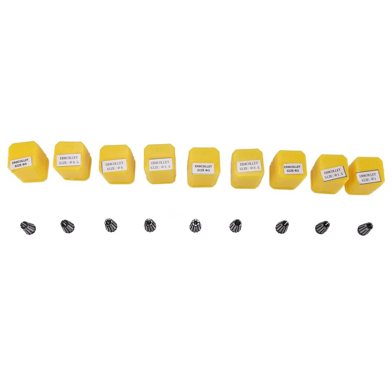 9 Piece ER8 Collet Chuck, High Precision CNC Engraving Machine,