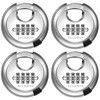 DELSWIN 4 Digit Combination Disc Padlock with Hardened Steel Shackle