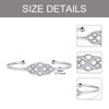 CTIEIP Irish Celtic Knot Created Sideways Bangle Irish Bracelet Sterling
