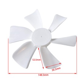 MERZHCHARE 6 inch RV Vent Fan, 12V D-Shaft RV Fan Motor with White Fan Blade, RV Exhaust Fan with 2 Screws 2 Zip Ties and Template for mounting, Replacement Parts for RV Roof Celling Bathroom Exhaust