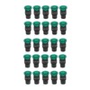 25Pcs/Set Green Mushroom Head Switch IP65 Plastic Mini Button Switches