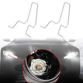 YINETTECH 4pcs Headlamp Bulb Retaining Clip Holder Car Headlight Bulb Retaining Spring Clip Car Headlight Clamp for H7 Bulb Automotive Headlight Clip Replacement Part