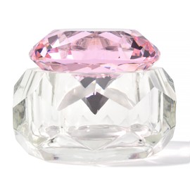 siyuwuro Nail Dappen Dish Diamond Shaped Crystal Glass Nail Art Bowl With Lid For Acrylic Nail Powder & Liquid Nail Salon & Home DIY Nail Art Tools