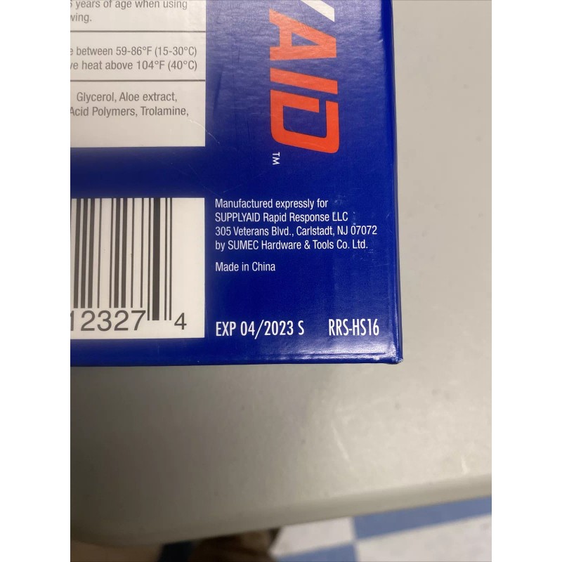 Supplyaid hand sanitizer gel 80% Alcohol with Aloe , 16
