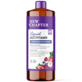 New Chapter New Chapter Liquid Multivitamin + Mineral Supplement for Whole-Body Benefits, 100% Delicious Multivitamin for Adults, Teens & Kids 2+, Ready to Absorb Faster, Mixed Berry Flavored, 30 oz