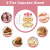 Acrylic Cupcake Stand 3 Tier Round Clear Cupcake Tower Display