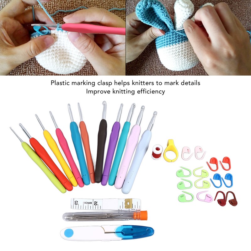 Crochet Hooks Set Multifunctional Handcrafted DIY Ergonomic Crochet Knitting Needles