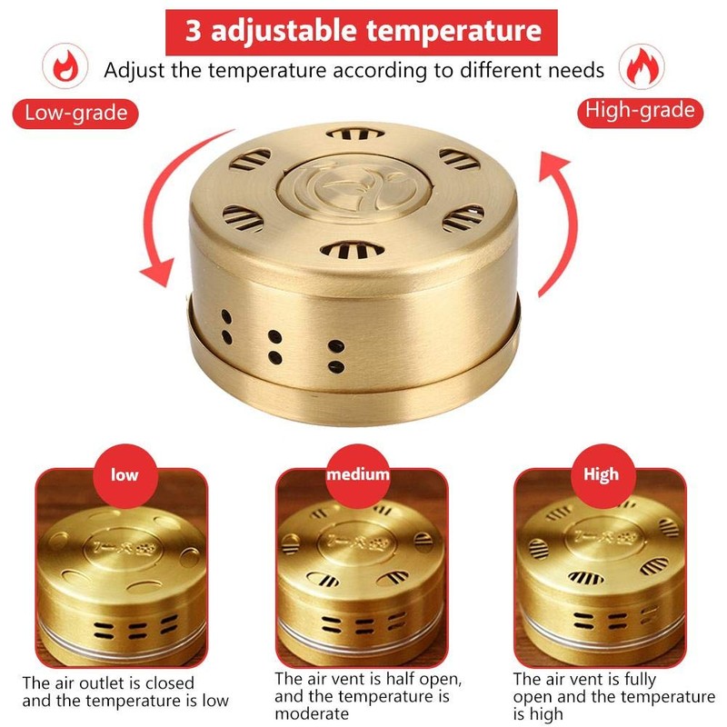 Zetiling Smokeless Moxibustion Box, Portable Moxa Box Three Layer Filter