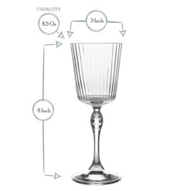 Bormioli Rocco America '20s 8.5 oz. Cocktail Glass, Clear, Set of 4