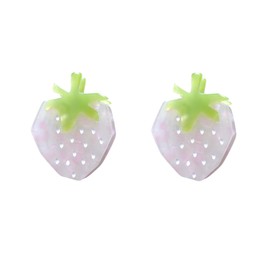 Cute Mini Strawberry Hair Clips,Funny Acetate Claw Clip for Women,Fashion Hair Clip,Pack of 2,Pink