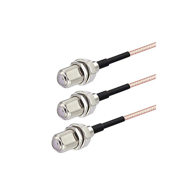 F Coaxial Splitter Cable, F-Type Cable (Female-Female) RG316 Cable, 5.9