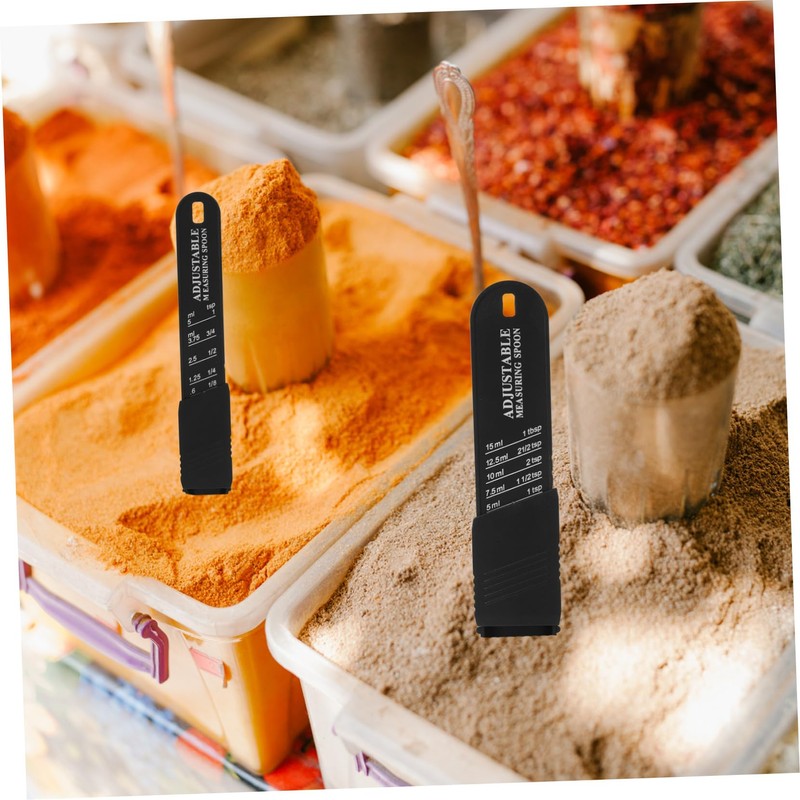 iplusmile 2PCS Adjustable Measuring Spoon Set Versatile Powder and Liquid