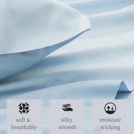 Beautyrest Tencel Polyester Blend King Sheet Set with Blue Finish BR20-3899