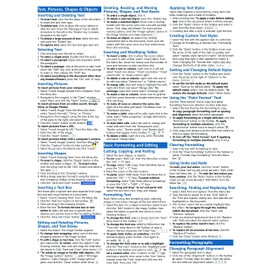 Google Docs Quick Reference Training Card - Laminated Tutorial Guide Cheat Sheet (Instructions and Tips)