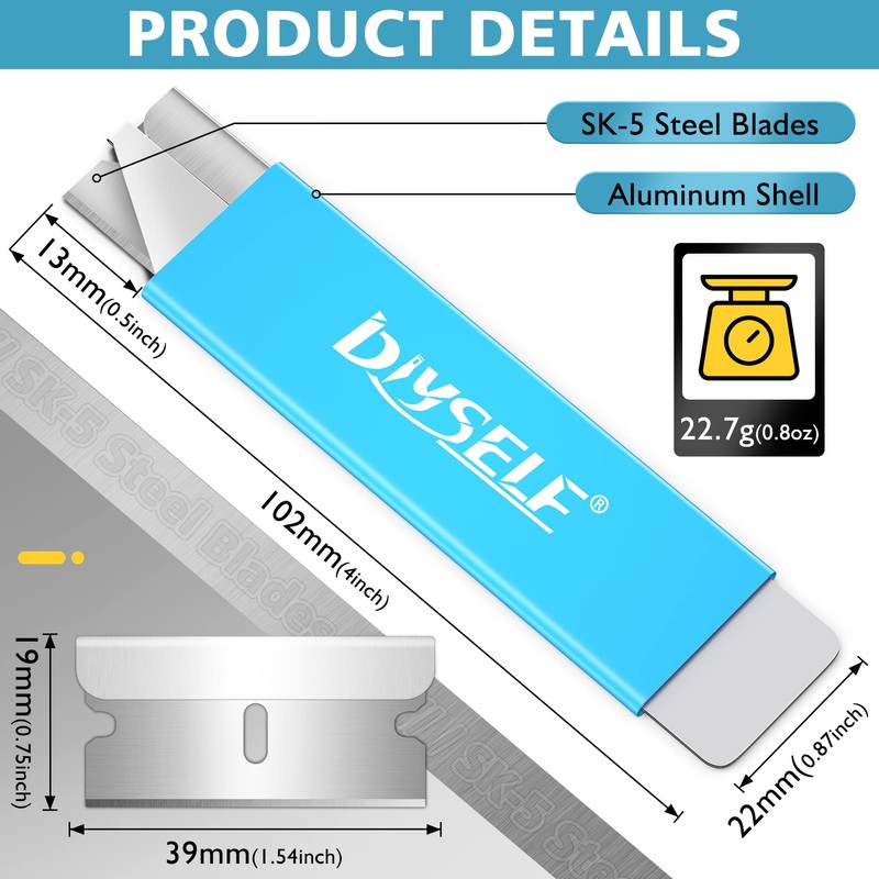 DIYSELF Box Cutters, 24 Pack Box Cutter Retractable, Box Cutter