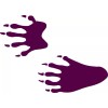 raccoon track / footprint sticker / paw print decal - set of 4 tracks