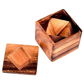 2 Pyramids in Box IQ Test Puzzle Wood Puzzle Game IQ Puzzle, Puzzle Task Wooden Puzzle Concentration, Learning Puzzle, Patience Puzzle, 3D Puzzle, Cube Puzzle, Cube, Pyramid Puzzle