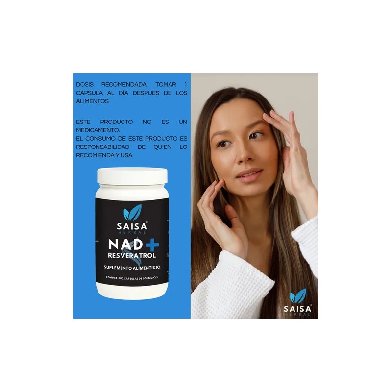 Nad 500 Cápsulas Resveratrol Suplemento Alimenticio