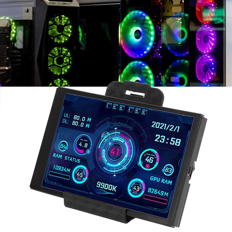 3.5in Computer Temp Monitor IPS Full View Display Small Screen