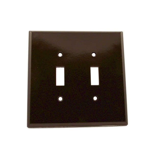 Leviton 85109 2-Gang Toggle Device Switch Wallplate, Oversized, Thermoset, Device