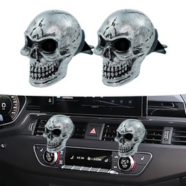Bashineng Skull Car Air Fresheners Cute Cool Funny Air Conditioning Vent Perfume Diffuser Decoration Interior Car Accessories 2 pcs
