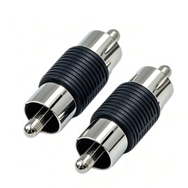 SEYUGOPTI 2 Pack Gold Plated RCA Male to Male Barrel Coupler Adapter