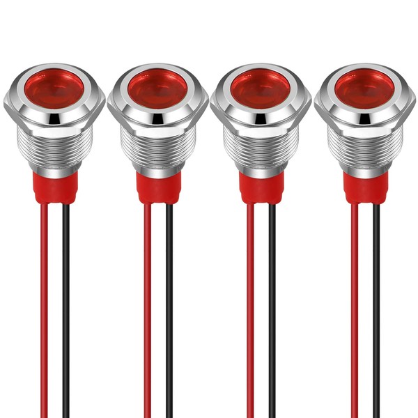 GUUZI 4 x 12 mm Voyant LED 220-230 V Signal