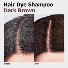 Dark Brown Hair Dye Shampoo 3 in 1 for Gray Hair, Long-lasting & Natual Hair Color Shampoo, Herbal Ingredients Natural Shampoo Hair Dye Effect in Minutes, Gifts for Men Women 500ml