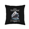 Titanic Expert - White Starline RMS Titanic 1912 Boys Girls Throw Pillow
