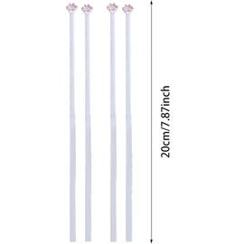 Yeanifeana 2 Pairs Cat Paw Chopsticks, Non-Slip Pink Plastic Chopsticks with Cute Paw Prints, Unique Cat-Themed Tableware Gift for Cat Lovers