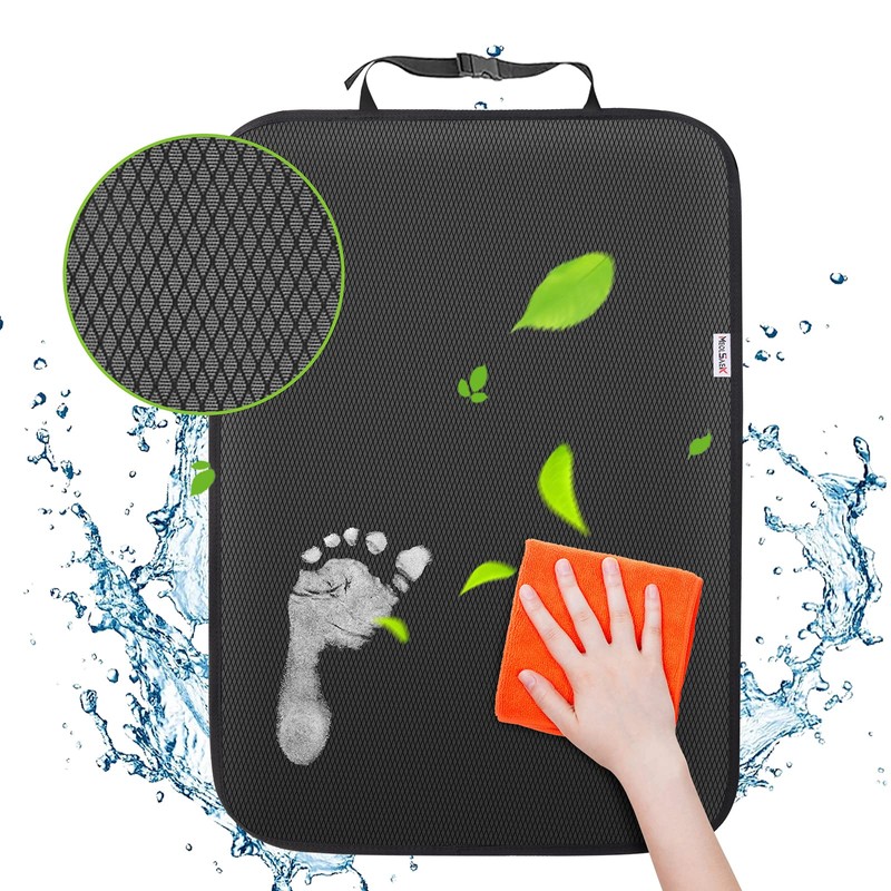 Meolsaek Kick Mats Back Seat Protector, 2Pack Waterproof Oxford Seat