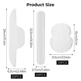 50 Pcs Disposable Collar Protector Collar Protectors for Shirts Neck Protector Self-Adhesive Clothing Protectors for Adults Hat Sweat Liner Sweat Pads Sticker for Shirt Cuff Hats Women Men