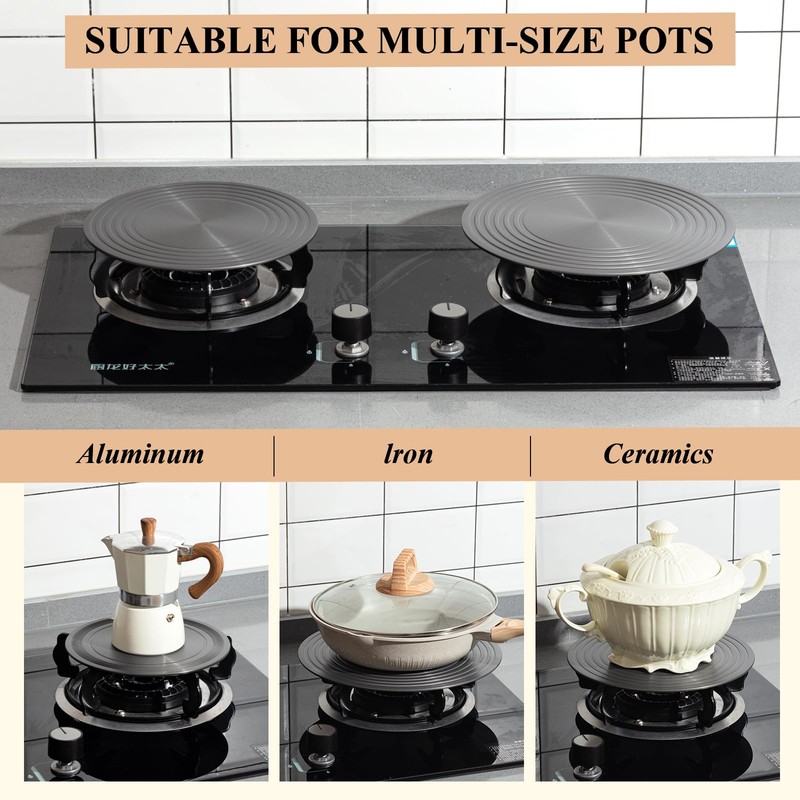 Tujoe 3 Pcs Heat Diffuser Set of 7.8/9.5/11''Round Induction Plate,