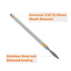 HARFINGTON 5pcs 325-400 Grits Diamond Grinding Bit 2.2mm Oval Head