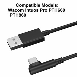 Arzweyk Replacement PTH660 USB Charging Cable Data Sync Type C Cable Cord Compatible with Wacom Intuos Pro PTH460 PTH660 PTH860 PTH-660 PTH-860 (6.5FT)